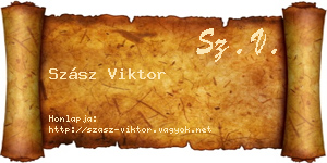 Szász Viktor névjegykártya