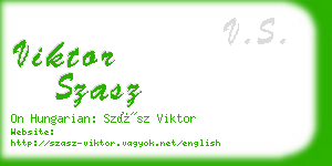 viktor szasz business card